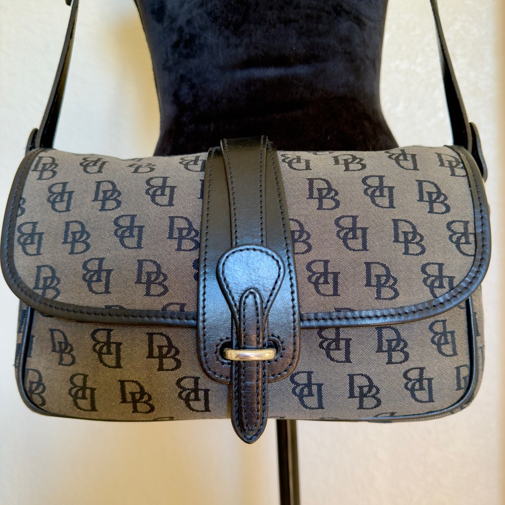 Dooney & Bourke Black and Brown Crossbody Bag